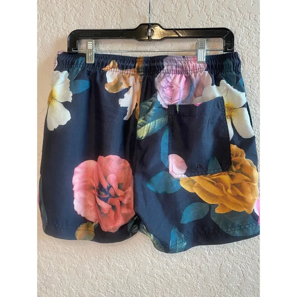 PacSun Black Floral Men’s Swim Trunks/Casual Shorts Size Medium